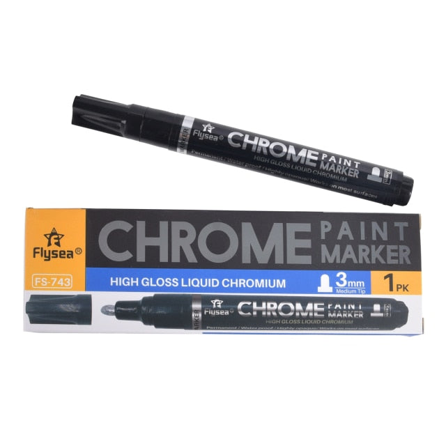 Silver Mirror Marker DIY Paint Mirror Chrome Finish Metallic Water UV Resistant Student Supplies Craftwork Pen Accessories New